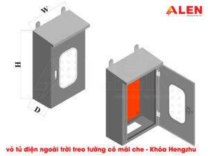 vỏ tủ điện ngoài trời treo tường có mái che