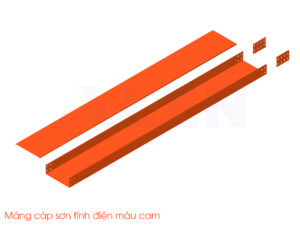 Máng cáp sơn tĩnh điện màu cam